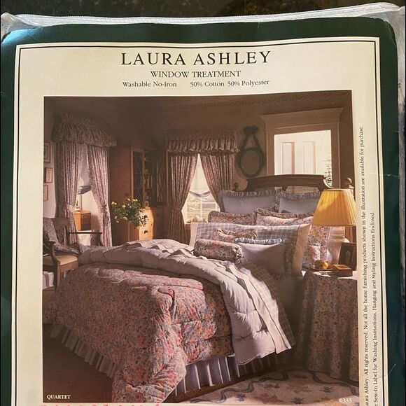 *Laura Ashley* VTG NEW Chic Floral Valance 85x35” Classic & Chic Coquette 🌺 - Picture 2 of 10